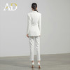 AD白色西装套装女秋冬两件套设计感褶皱西服外套通勤简约职业装 商品缩略图4