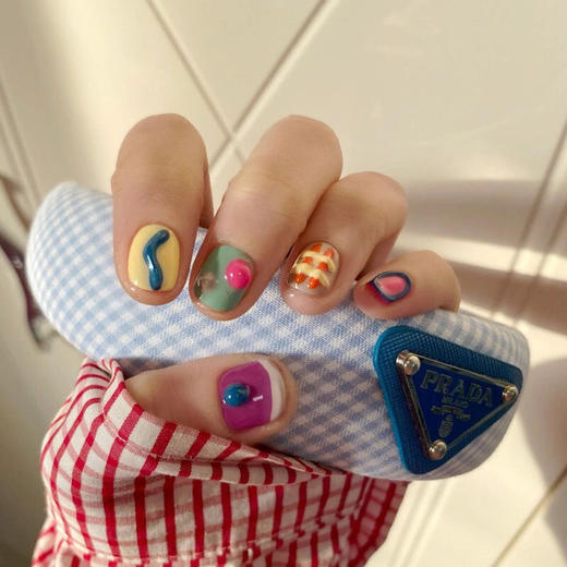 特价假指甲贴片光疗成品 泰式土味风可爱少女 穿戴新娘甲孕妇甲片 商品图0