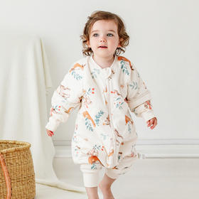 嫚熙小恒星婴儿睡袋恒温春秋冬款可拆卸袖分腿儿童防踢被宝宝睡袋