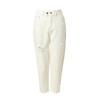 Famecoco范可儿白色破洞牛仔裤女春时尚宽松直筒裤F221GA002 商品缩略图5