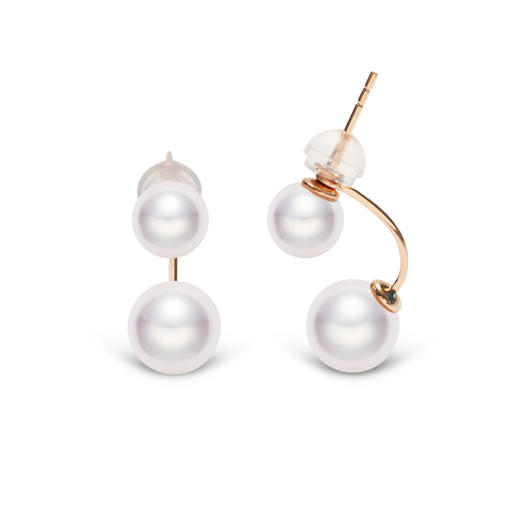 美裕 【倾心】金18k海水珍珠耳钉103693 6-8mm白 商品图5