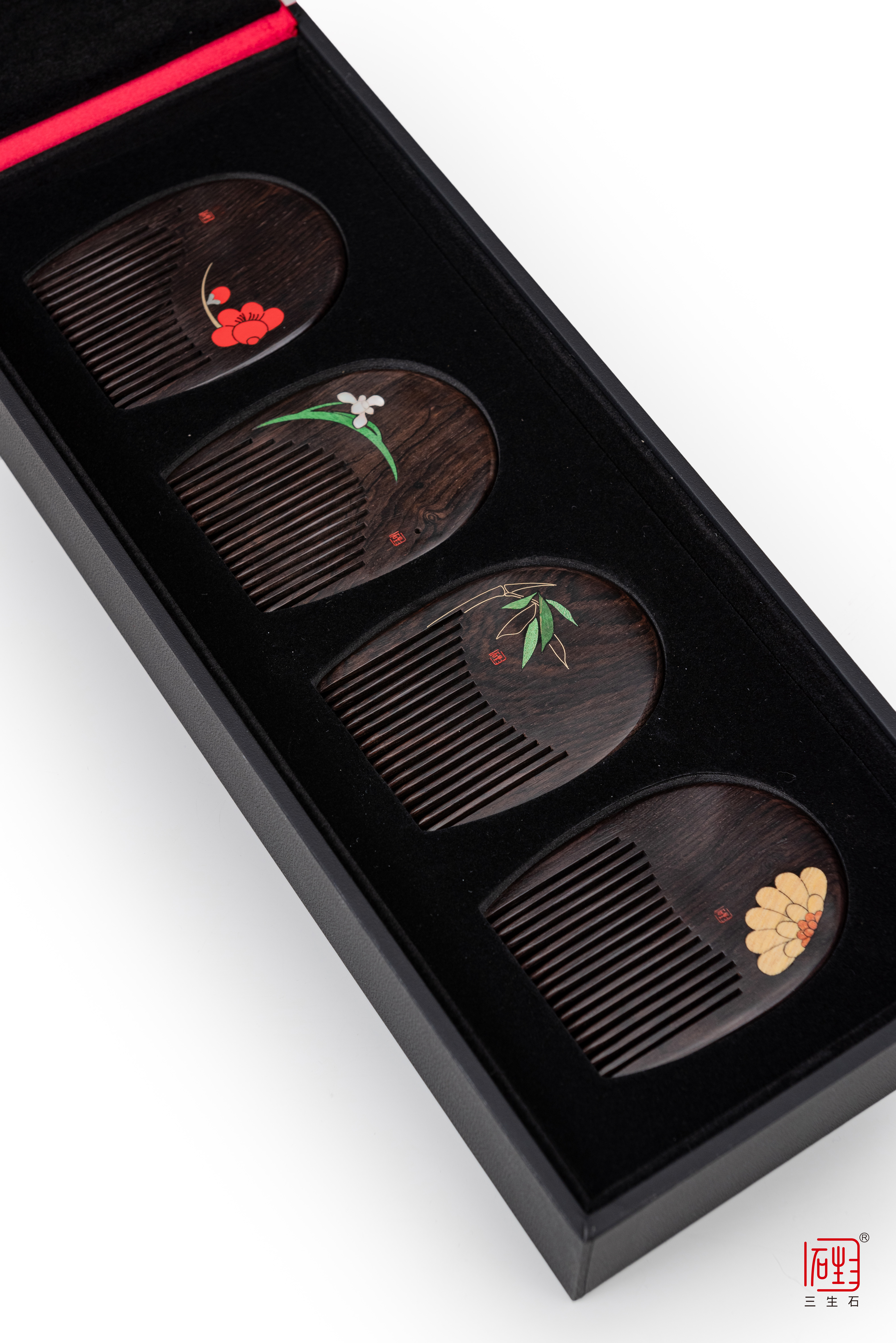 《三生石.正念》梅兰竹菊 非遗螺钿工艺 多用梳饰