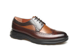 豪麟名鞋奥莱都彭男鞋牛皮革皮鞋E31120930咖啡色  原价4960元