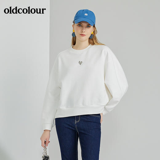 oldcolour欧珂2022春新款商场同款长袖T恤卫衣套头衫O11023120 商品图4