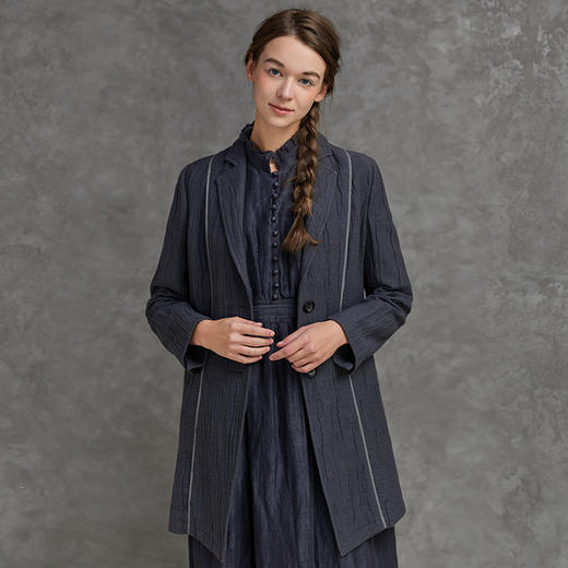 Famecoco范可儿休闲西装外套女高级感女神范小西服F221AB002 商品图1