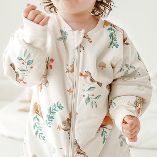 嫚熙小恒星婴儿睡袋恒温春秋冬款可拆卸袖分腿儿童防踢被宝宝睡袋 商品图4