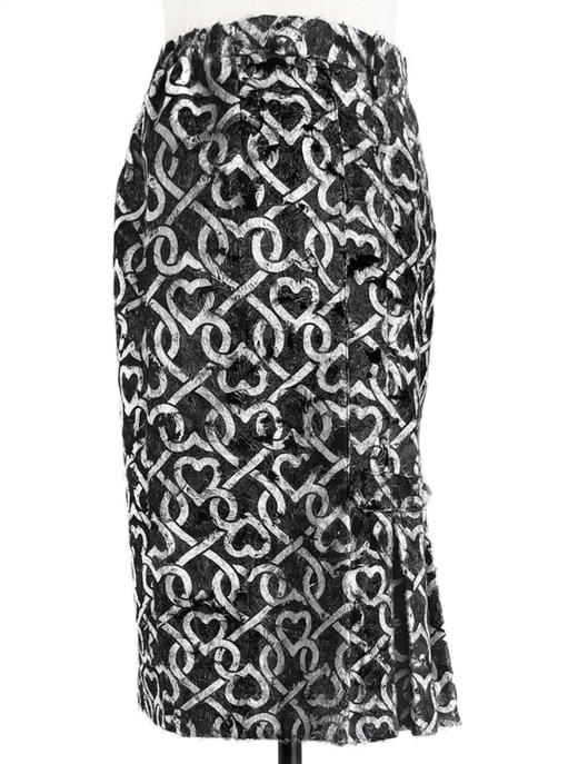 TYNVIE 后褶皱左右松紧腰半身裙-心形印花 商品图4