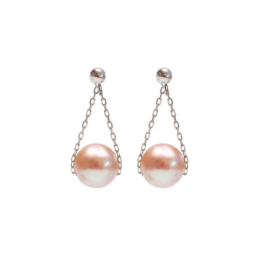 美裕 银925淡水珍珠耳钉104971 7.5-8mm彩 商品图0