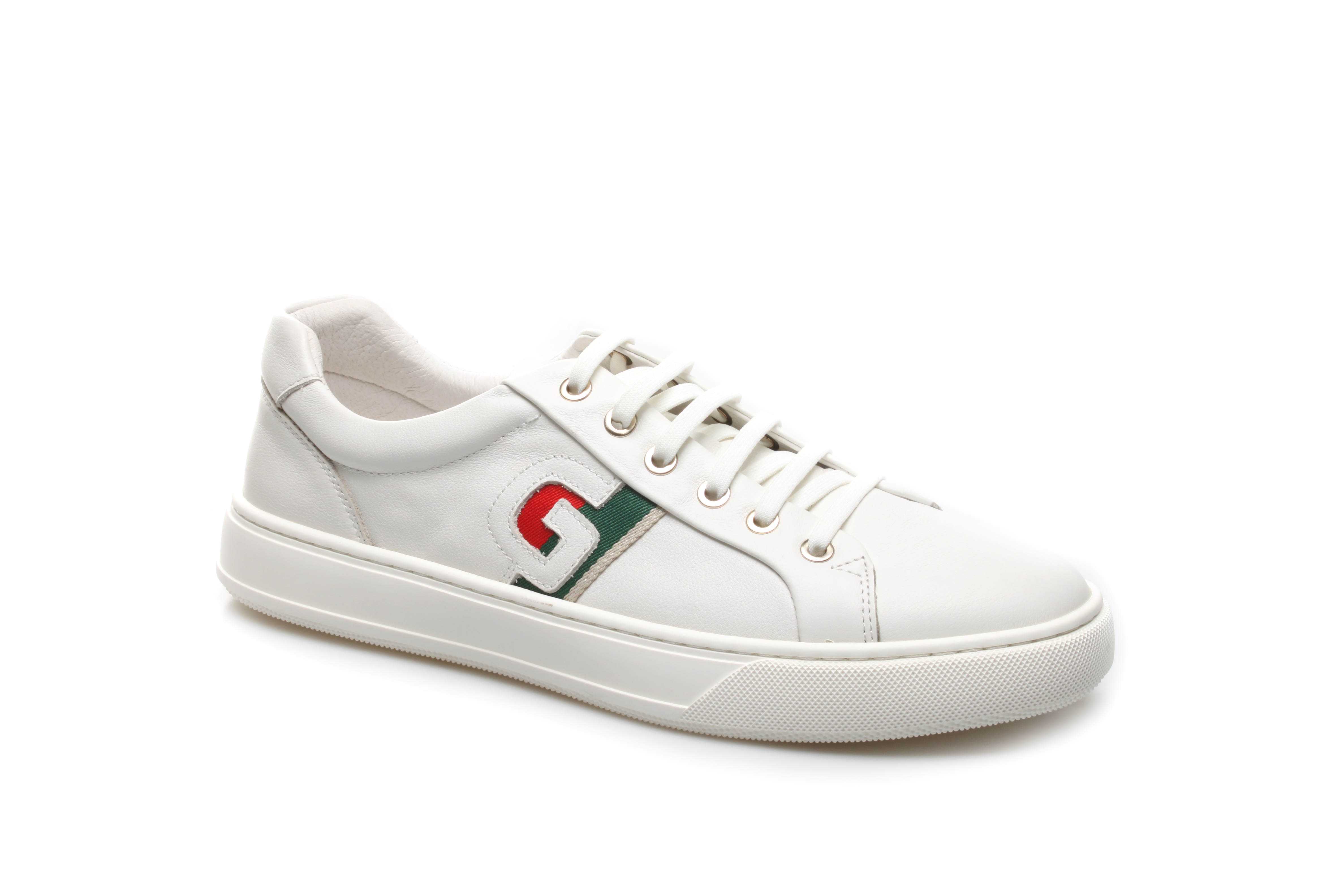 豪麟名鞋奥莱迪嘉男装牛皮革动感休闲鞋DJCDA21MX006白色  原价1660元