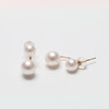 美裕 【倾心】金18k海水珍珠耳钉103693 6-8mm白 商品缩略图2
