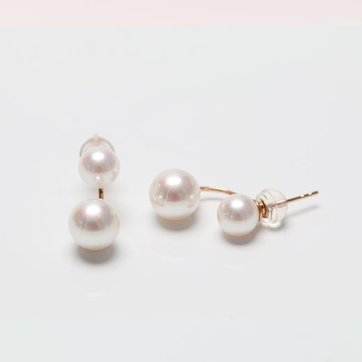 美裕 【倾心】金18k海水珍珠耳钉103693 6-8mm白 商品图2