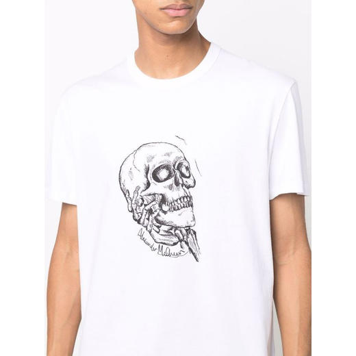ALEXANDER MCQUEEN 亚历山大麦昆 男士圆领短袖T恤 白色 687715 QSZ87 0900 商品图1