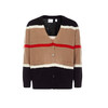 BURBERRY 博柏利 条纹设计羊绒混纺开衫 女士针织开衫 混色 8048424 A1420 商品缩略图0