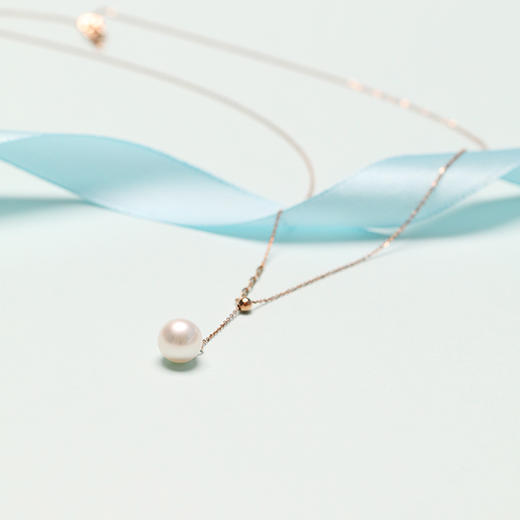 美裕 【相遇】金18k海水珍珠吊珠链8.5-9mm 新106331  原103817 商品图1