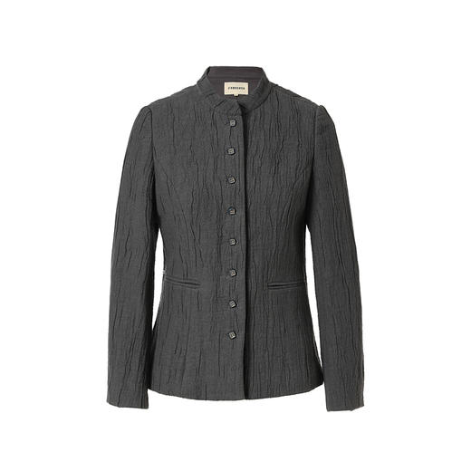 famecoco范可儿短款复古女外套早春灰色小外衣F221AB001 商品图5