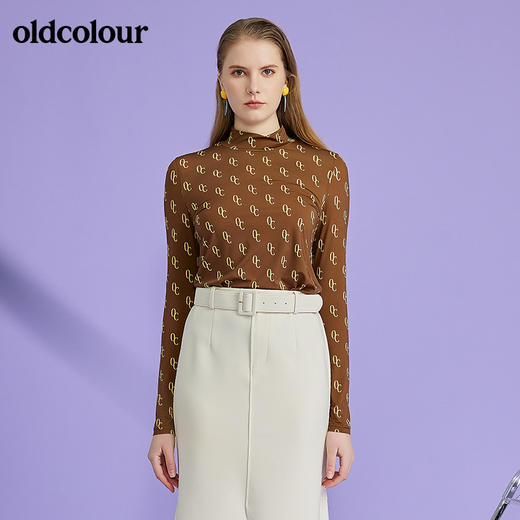 oldcolour欧珂春秋新款时尚长袖T恤套头衫打底衫O11023113 商品图1