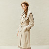 Famecoco范可儿卡其色风衣女中长款气质修身外套春F221AT007 商品缩略图1