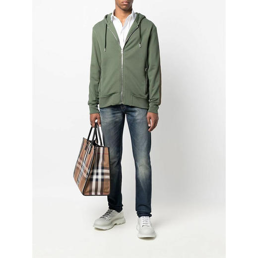 ALEXANDER MCQUEEN 亚历山大.麦昆 男士棉质 McQueen 水洗涂鸦牛仔裤 浅蓝色 682084 QSY15 4001 商品图3