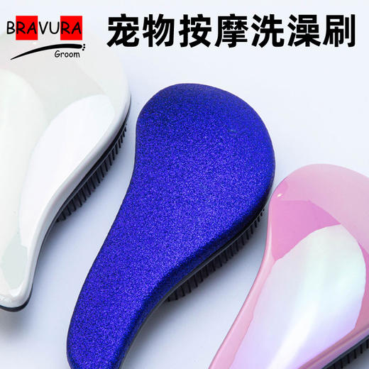 意大利原版宠物贝壳梳 干湿两用 梳毛按摩洗护 BravuraGroom 商品图0