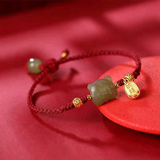 2022虎年和田玉红绳手链新年送礼品年货  CW 商品图1