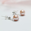 美裕 银925淡水珍珠耳钉104971 7.5-8mm彩 商品缩略图2