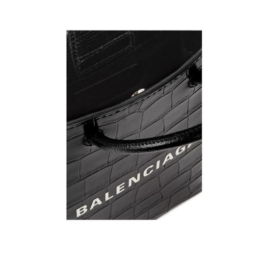 BALENCIAGA 巴黎世家 女士小牛皮鳄鱼压纹提挎包 墨绿色 593826 1LR3N 3011 商品图3