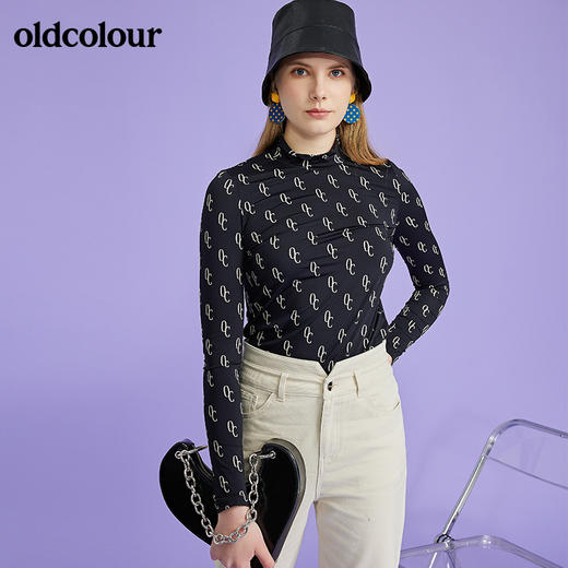 oldcolour欧珂春秋新款时尚长袖T恤套头衫打底衫O11023113 商品图6