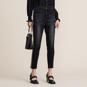 MIIDII谜底2022春新款舒适紧身显瘦九分裤小脚牛仔裤女221MK0015