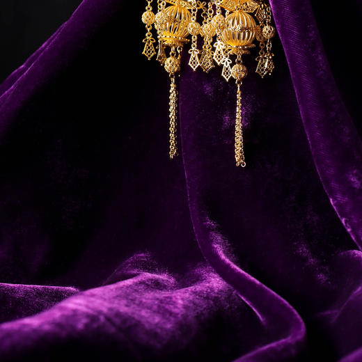 【林栖设计小店】2022春季新品银饰复古女士百搭气质金色长款耳环小众设计 商品图2