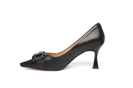 豪麟名鞋奥莱迪嘉女装胎牛皮时尚气质皮鞋DJELA21WP014黑色  原价1960元 商品图1