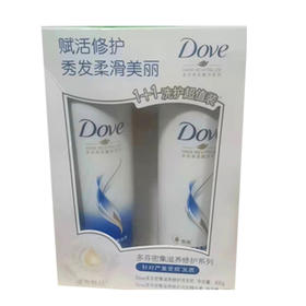 【29.9元/套】多芬1+1洗护超值装400g+380g