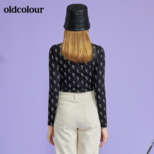 oldcolour欧珂春秋新款时尚长袖T恤套头衫打底衫O11023113 商品图5