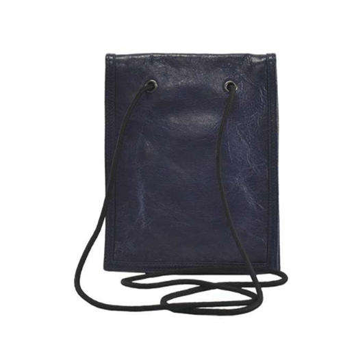 BALENCIAGA 巴黎世家 经典Explorer系列品牌粗体字母烙印小羊皮斜背包 男士单肩包 蓝色 532298 DB505 4611 商品图1