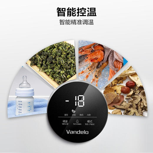 美的(Midea)150升迷你家用小冷柜冷藏冷冻变温柜一级能效净味冰柜BD/BC150KEV 商品图5