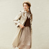 Famecoco范可儿卡其色风衣女中长款气质修身外套春F221AT007 商品缩略图0