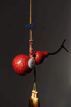 大漆朱砂红 福禄