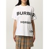 BURBERRY 博柏利 Horseferry 印花棉质宽松 T 恤衫 女士圆领短袖T恤 白色 8048748 A1464 商品缩略图0