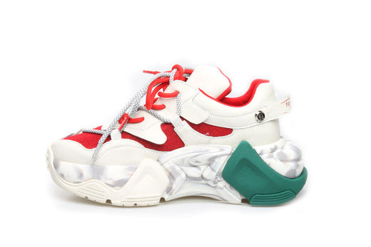 豪麟名鞋奥莱迪嘉女装牛皮革时尚老爹鞋DJGCA21WX015红色  原价2460元 商品图1