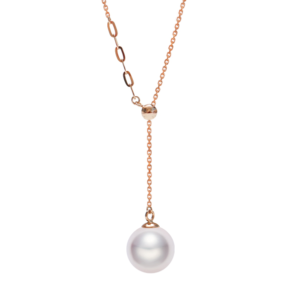 美裕 【相遇】金18k海水珍珠吊珠链8.5-9mm 新106331  原103817