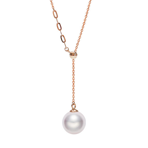 美裕 【相遇】金18k海水珍珠吊珠链8.5-9mm 新106331  原103817 商品图0