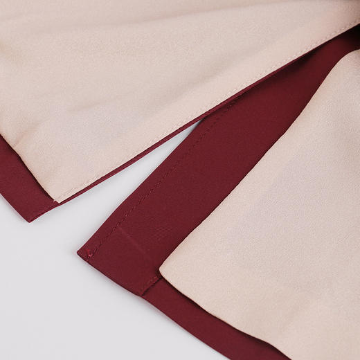 麦克斯菲瑞双排扣腰带修身酒红色风衣 mh1f160 商品图3