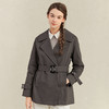 famecoco范可儿灰色风衣女小个子英伦风外套F221AA001 商品缩略图0