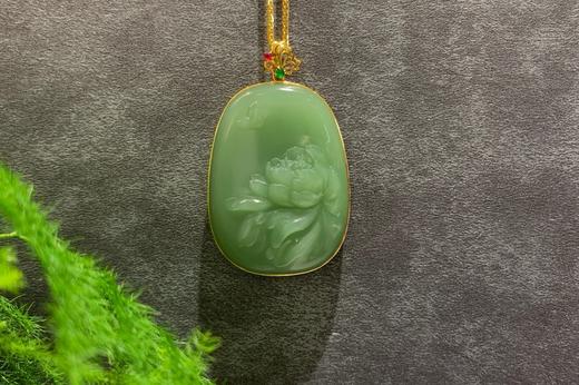 【御珠宫坊】金镶碧玉花吊坠 商品图7