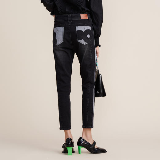 MIIDII谜底2022春新款舒适紧身显瘦九分裤小脚牛仔裤女221MK0015 商品图2