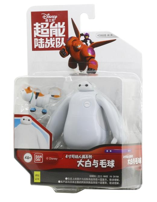 万代Bandai  超能陆战队4寸可动人偶系列-大白与毛球 BANC38608 商品图0