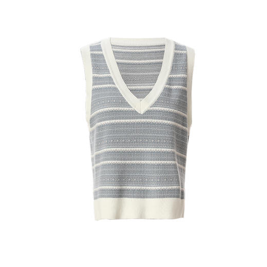 famecoco范可儿小香风女士马甲春日系叠穿针织背心F221CA010 商品图6