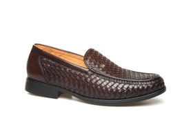 豪麟名鞋奥莱都彭男鞋牛皮革商务鞋E31130334咖啡色  原价5260元