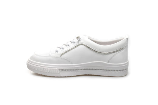 豪麟名鞋奥莱迪嘉女装牛皮革潮搭小白鞋DJXXO21WX208白色  原价1460元 商品图1