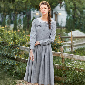 Famecoco范可儿少女连衣裙春秋季超甜美气质长裙F221FA010