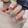 电商现货供应绿色小清新蝴蝶结可拆卸穿戴美甲无痕软甲假指甲贴片 商品缩略图2